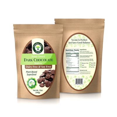Good Balance Health Dark Chocolate Wafers, Semi Sweet, Dairy Free, Soy Free, Melting Chocolate for Deserts, Baking, Fondue, Dipping, Decorations, 2 Resealable Bag, 12 ounces each 24oz total