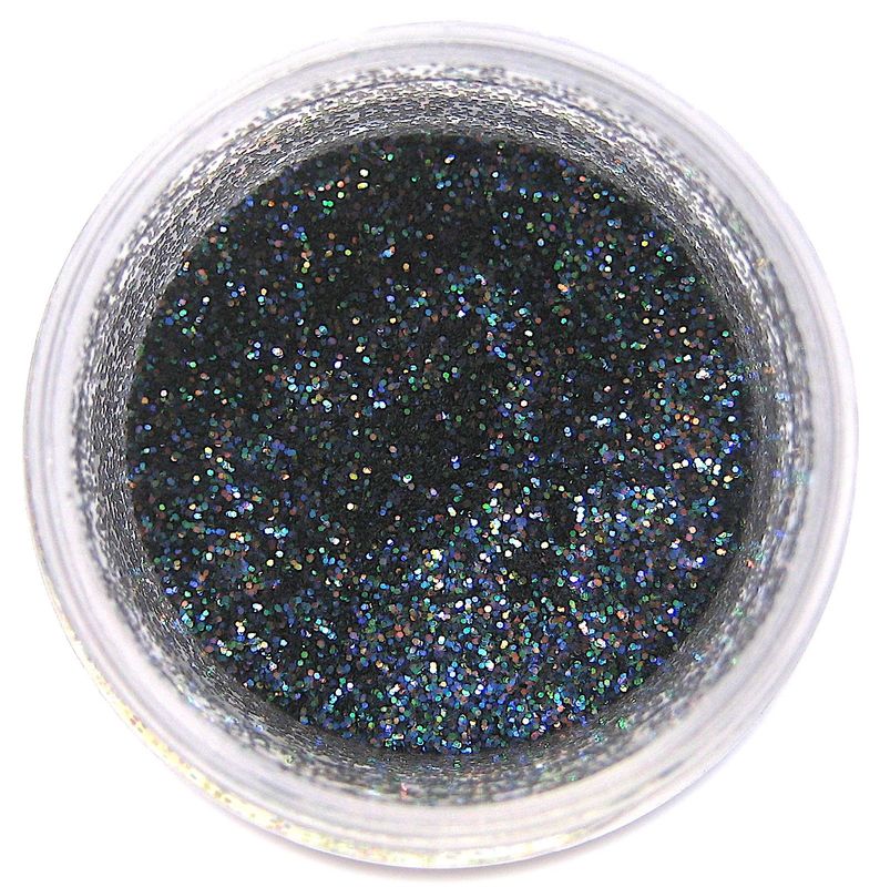 Super Black Craft Glitter Dust | Shiny Black Glitter | Decoration Dust for Cake Accessories, DIY Crafting | Glitter Dust for Decoration | Brillantina | Sunflower Sugar Art