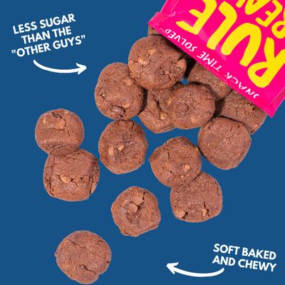 Rule Breaker Snacks Vegan Gluten Free | Chocolate Chip Brownie Cookie Bites | Plant-Based, Dairy, Nut, Soy, Allergen Free, Kosher | Soft-Baked School Snacks for Kids and Adults (Pack of 6)