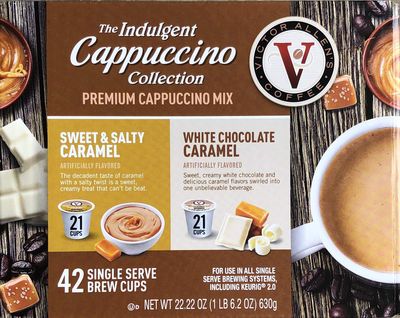The Indulgent Collection Premium Mix, White Chocolate Caramel and Sweet &amp; Salty Caramel Cappuccino Single Serve Cups - 42 Count