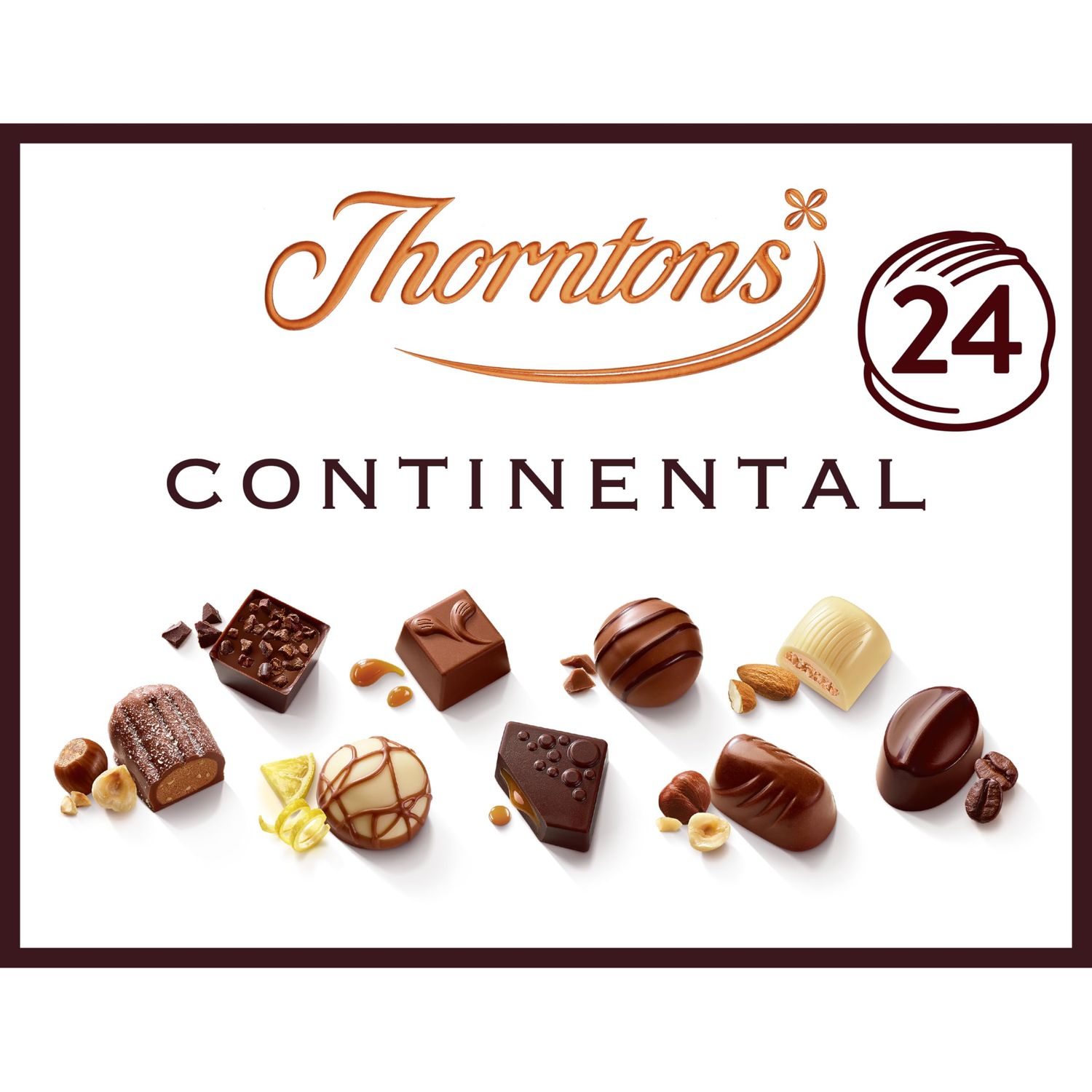 Thorntons Continental Chocolate Gift, Perfect for Sharing, Gifts for Women and Men, Unique Flavours Milk, White, Dark Chocolate, 264g
