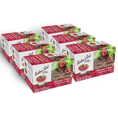 Bostons Best Coffee - Chocolate Raspberry Flavored Coffee, Medium Roast Gourmet Coffee, Compatible with Keurig Coffee Maker, 1 Count (72 Single Serve Cups) Bostons Best Coffee - Chocolate Raspberry Flavored Coffee, Medium Roast Gourmet Coffee, Compatible with Keurig Coffee Maker, 1 Count (72 Single Serve Cups)