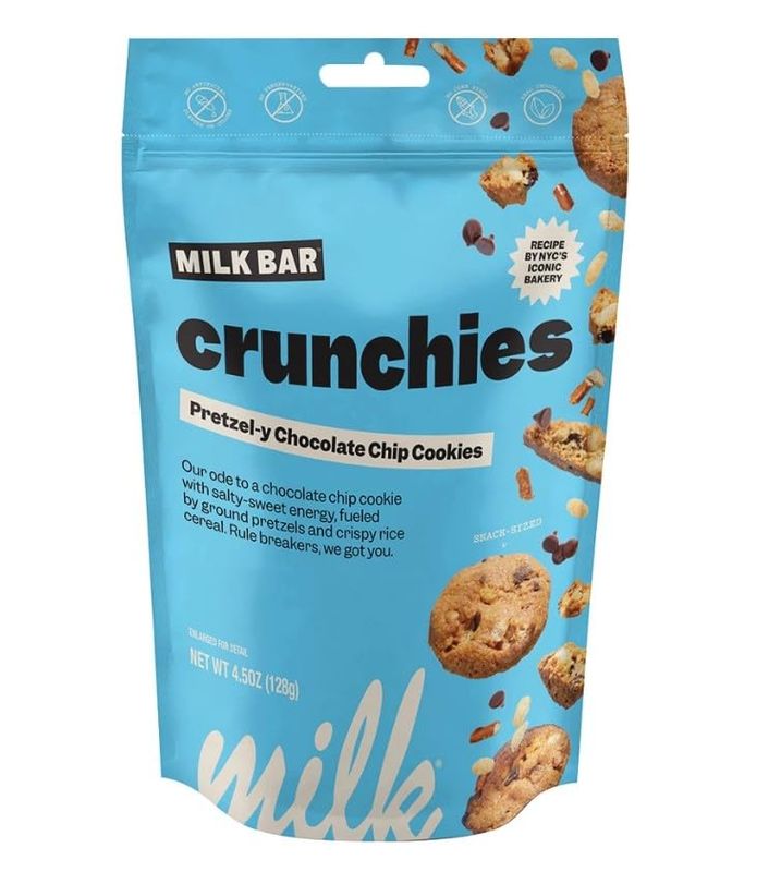 Milk Bar Crunchies Pretzel-y Chocolate Chip Cookies, Real Chocolate, No Artificial Colors, Flavors or Preservatives, No Corn Syrup, 4.5 Ounce (Pack of 12)