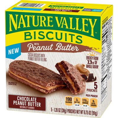 Nature Valley Chocolate Biscuits with Peanut Butter, 5 Count
