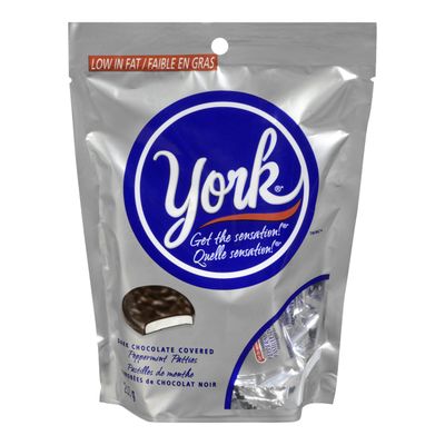 YORK Dark Chocolate Peppemint Patties, Valentine&#39;s Day Candy Miniatures, 200 Gram