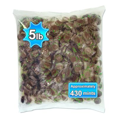 Chocolate Starlight 5lb Chocolate Mint. Individually Wrapped Starlight Mint Hard Candy (Chocolate Starlight Mints, 5 Pounds) Original Classic.