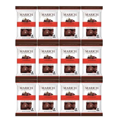 Marich Chocolate Cherries, 2.3-Ounce (Pack of 12)