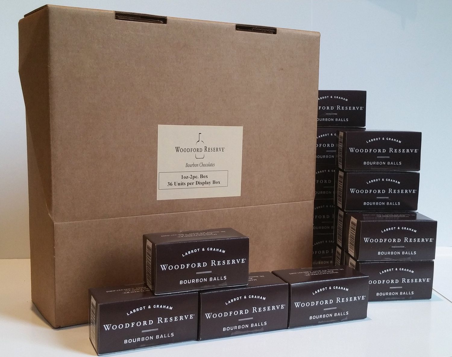 Case of 36 Woodford Reserve Bourbon Balls 2 pc Gift Boxes (72 candies)