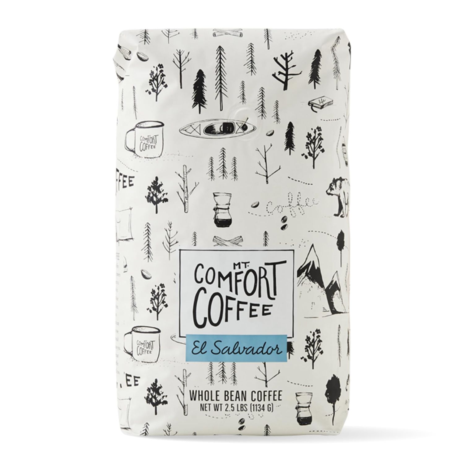 Mt. Comfort Coffee El Salvador Medium Roast, 2.5lb - Flavor Notes of Honey, Tangerine, &amp; Chocolate - Sourced From Local, El Salvadorian Coffee Farms - Roasted Whole Bean