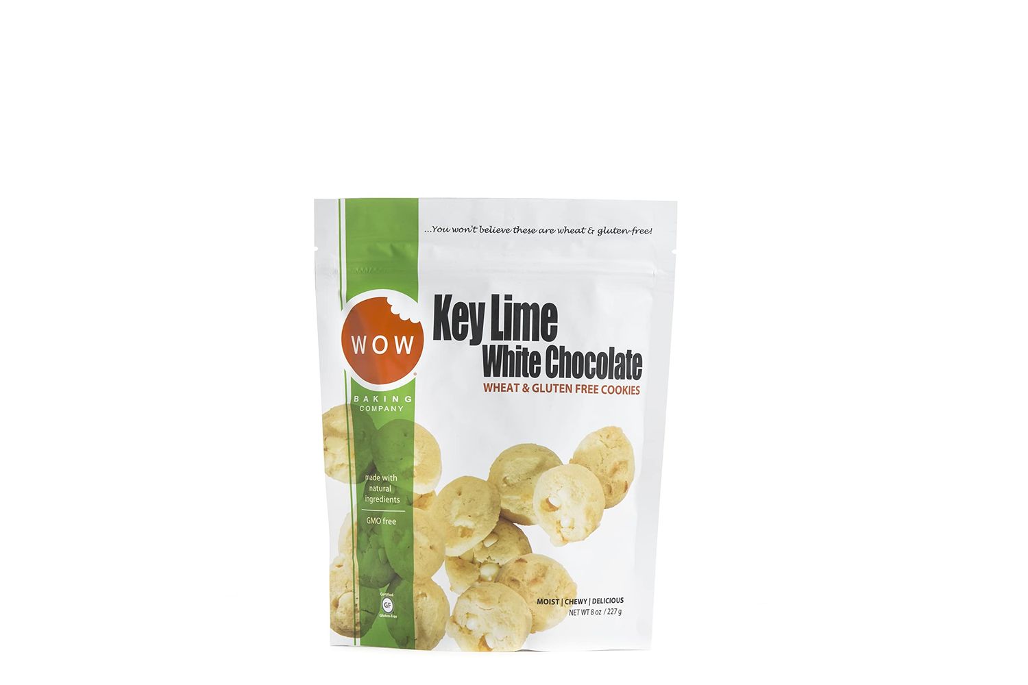 WOW Baking Company Gluten-Free Cookies, Key Lime White Chocolate, 8 Ounce (Pack of 6)