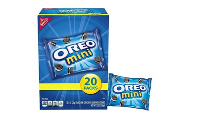 OREO Mini Chocolate Sandwich Cookies, 20 Snack Packs bundled by Schoolhouse Snacks