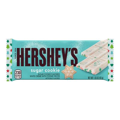 HERSHEY&#39;S Sugar Cookie Flavored White Creme, Christmas Candy Bar, 1.55 oz
