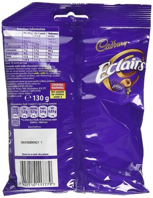 Cadbury Chocolate Eclairs 130 Grams - Pack of 2