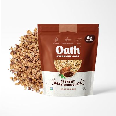 OATH Crunchy Dark Chocolate Overnight Oats - Gluten Free, Non-GMO, Vegan, Kosher 11.6 OZ (Pack of 1)