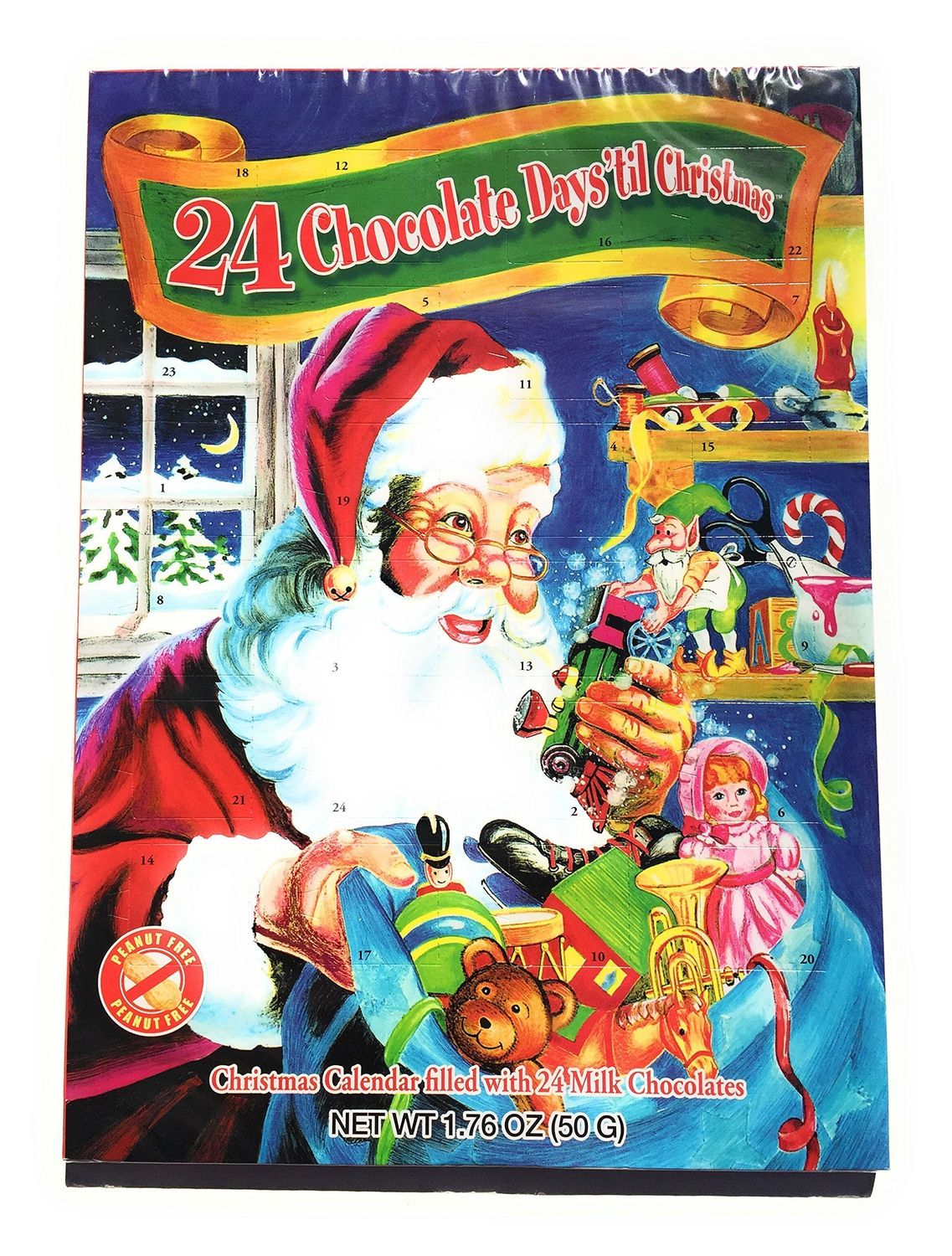 Alberts Advent Calender 24 Chocolates 1.76 oz Set of 3