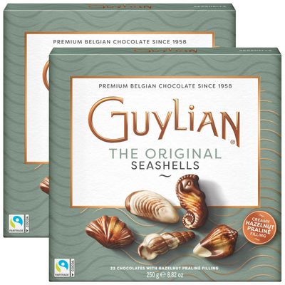 Guylian Belgium Chocolates Seashell Assortment, 8.8-Ounce Gift Boxes (Pack of 2)