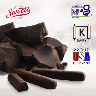 Sweet Candy Company Dark Chocolate Blueberry Sticks - Gourmet Chocolate Covered Sticks, Chocolate Fruit Flavored Sticks, Gift Idea for Holidays, Gluten Free, Kosher - 10.5 oz Box