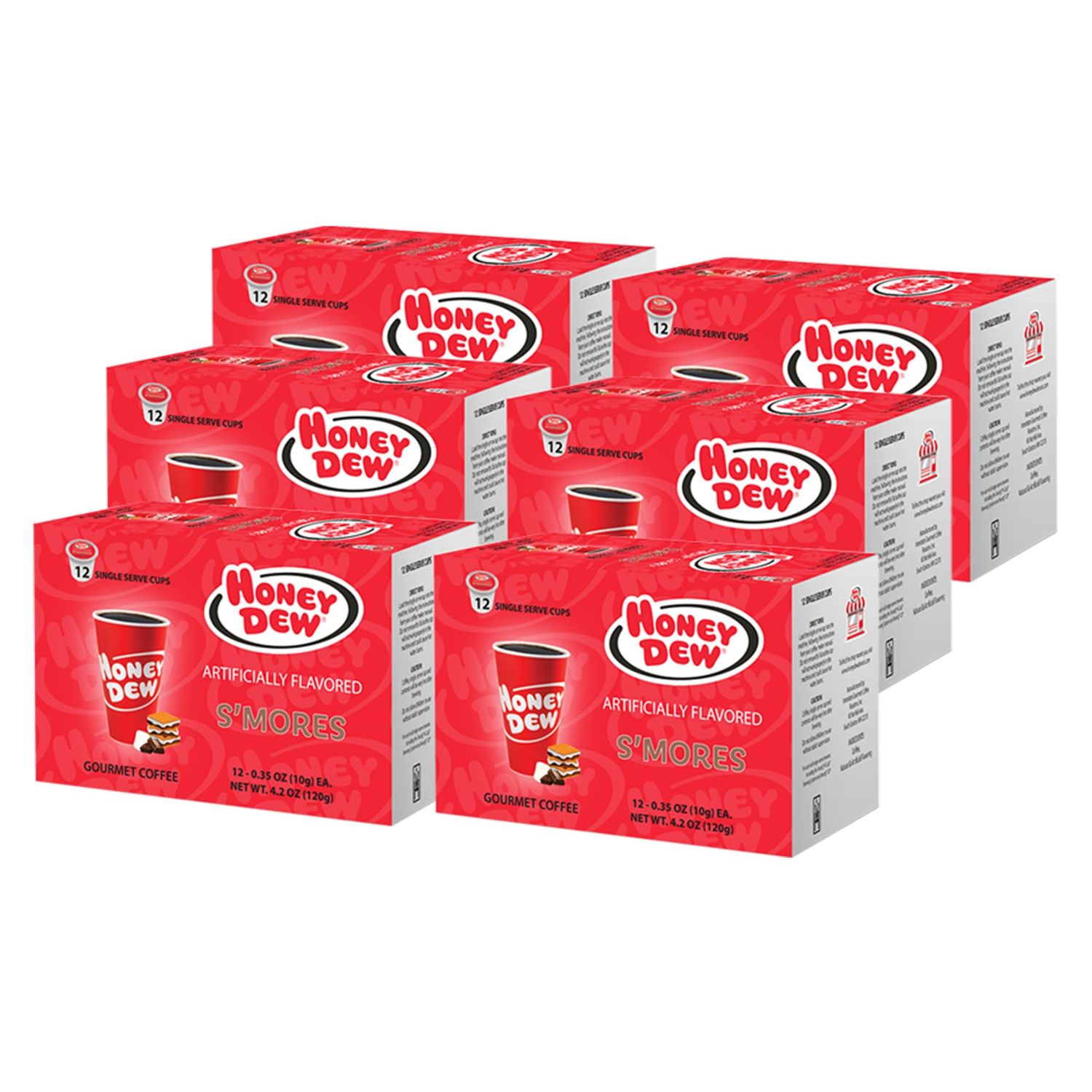 Honey Dew - Smores, Delicious Gourmet Coffee, Medium Roast Chocolate Coffee Blend with Marshmallow &amp; Graham Cracker Flavor, Compatible with Keurig Coffee Maker, 1 Count (72 Single Serve Cups)