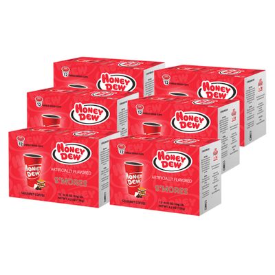 Honey Dew - Smores, Delicious Gourmet Coffee, Medium Roast Chocolate Coffee Blend with Marshmallow &amp; Graham Cracker Flavor, Compatible with Keurig Coffee Maker, 1 Count (72 Single Serve Cups)