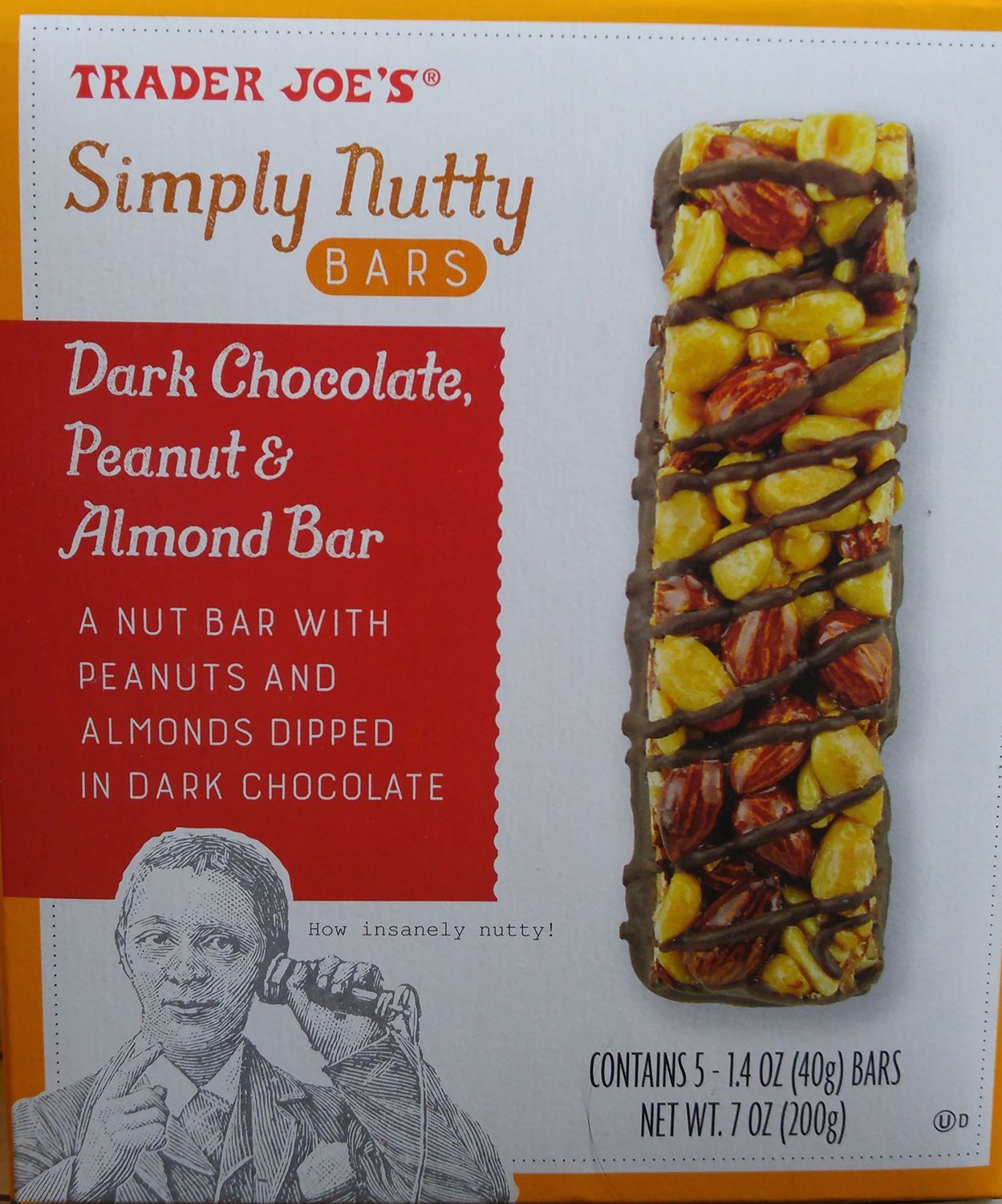 Trader Joe&#39;s Simply Nutty Bars Dark Chocolate, Peanut &amp; Almond Bar