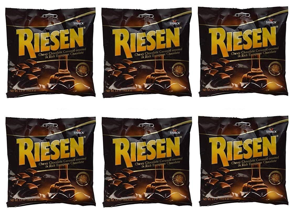 Riesen Chocolate Carmels Candy, 5.5 oz (Pack of 6)