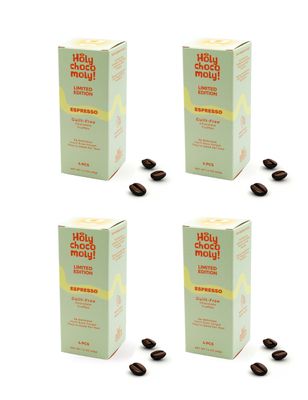 Espresso Chocolate Truffles | Low in Refined Sugar, Made With Dates and Natural Ingrediens | Healthy On-the-go Snack | 4 Truffles/Box, 16 Truffles