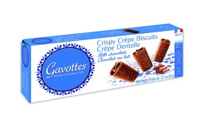 Gavottes French Milk-Chocolate-Covered Mini Crispy Crepes 2 Pack | Ready to eat Crispy Crepes | Gavottes Crispy Crepes From France | Mini Chocolate Covered Crispy Crepes (2 Packs of 18 | 2x3.17oz/90g)