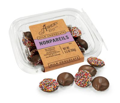 Asher&#39;s Chocolates, Sprinkled and Chocolate Covered Nonpareils, Small Batches of Kosher Chocolate, Valentine&#39;s Day Chocolate, Family Owned Since 1892 (Milk Chocolate)