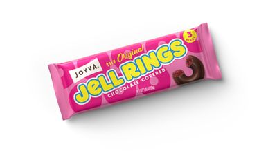 Joyva Original Jell Rings | Box of 24, 3 Packs | Sweet Jell Center with Smooth Dark Chocolate Coating | Kosher Parve | Free of Dairy, Gluten, Soy, and Preservatives