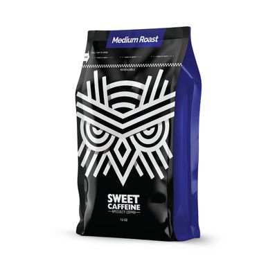 Sweet Caffeine Coffee, Medium Roast Ground Coffee, Specialty Colombian Coffee, Superior Huila Artisan Blend, 100% Arabica Coffee, Aromatic, Chocolate notes 12 Oz (Pack of 1)