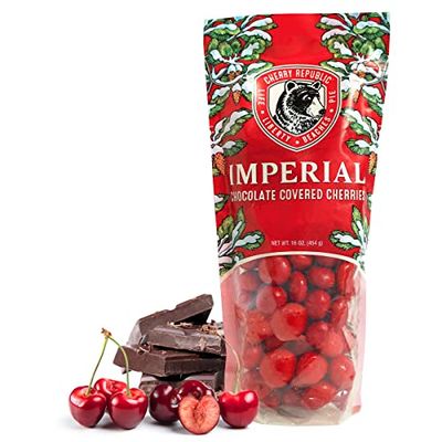 Cherry Republic Chocolate Cherries - Authentic &amp; Fresh Imperial Chocolate Covered Cherries Straight from Michigan - Milk Chocolate &amp; Red Cherry Chocolate, 16 Ounces