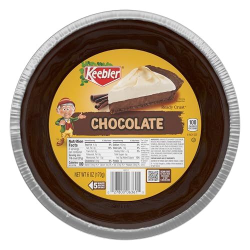 Keebler Ready Crust 9-Inch Chocolate Pie Crusts, Premade Pie Crusts For Baking And No-Bake, 12 ct