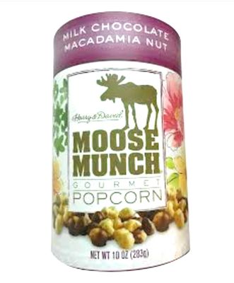 Harry And David 10 OZ Moose Munch Milk Chocolate Macadamia Nut Popcorn