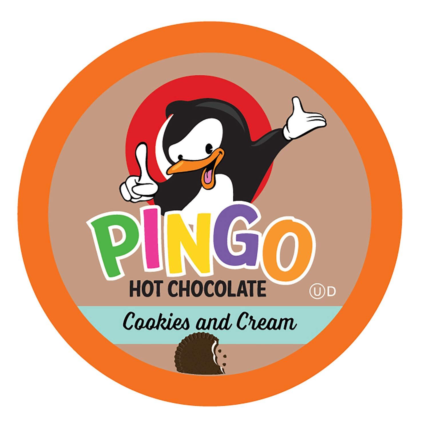 Pingo Hot Chocolate Pods for Keurig K-Cup Brewers, Cookies and Cream 40 Count