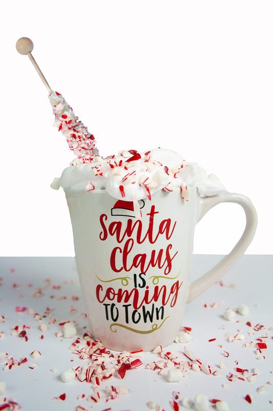 White Chocolate Coated Stirrer Stick With Peppermint (30 ct Bucket)