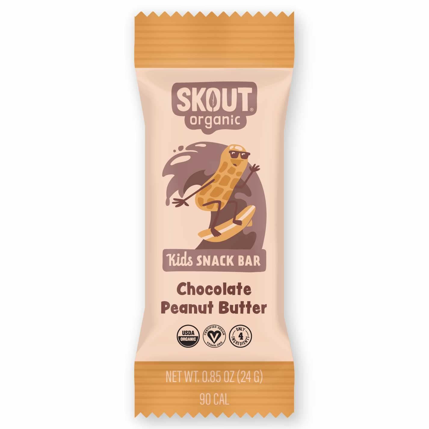 Skout Organic Chocolate Peanut Butter Kids Snack Bars (36 Pack) | Organic Kids Snack Bars | Plant-Based Nutrition, | Vegan | Gluten, Dairy, Grain &amp; Soy Free