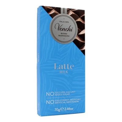 Venchi -70% Sugars Milk Chocolate Bar 3.52oz