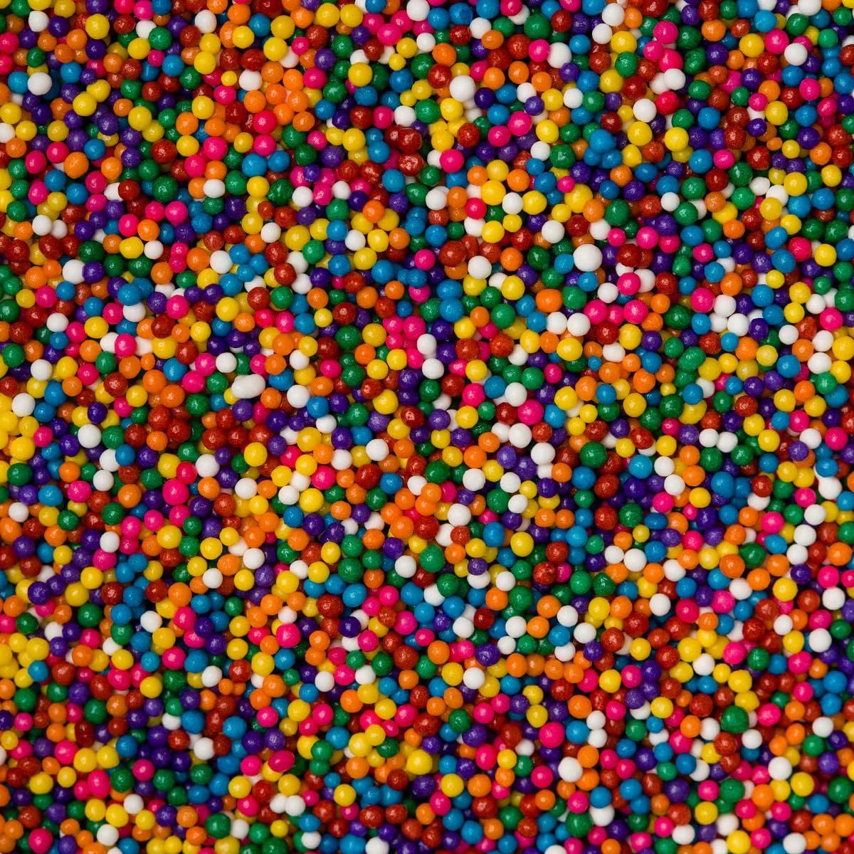 RAINBOW MIX Nonpareils - 4 oz shaker jar - Edible Nonpareil Sprinkles for Cakes, Cupcakes, Cookies, Icing, Chocolate