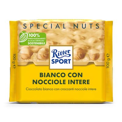 Ritter Sport nut class white Whole Hazelnuts chocolate (10 x 100g)