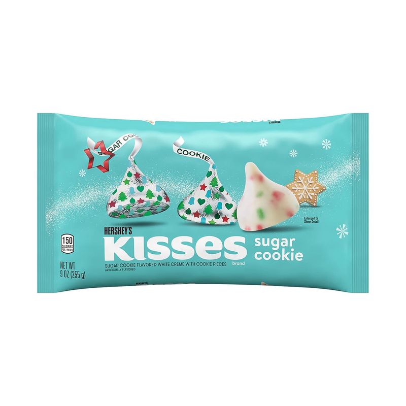 hersheyLimited Edition Holiday Sugar Cookie Kisses, of Individually Wrapped White Chocolate Candies, Bulk Party Favor Treats,