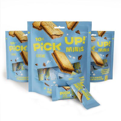 Bahlsen PiCK UP! Minis Creme (3 Bags, 3x10 individual cookies, 30 cookies total) - Crispy cookies with chocolate and milk creme filling - Kosher (0.37 oz single servings individually wrapped)