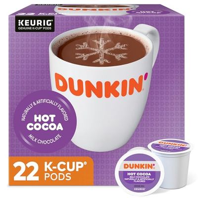 Dunkin&#39; Donuts Milk Chocolate Hot Cocoa Single-Serve K-Cup, Box Of 22