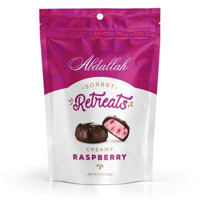 Abdallah Chocolates Sorbet Raspberry Retreats (2 Pack, 4 oz each)