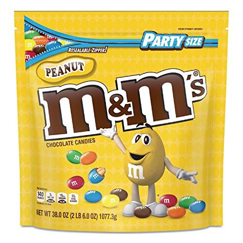 M&amp;M'S M &amp; M's 55116 Milk Chocolate Candies, Milk Chocolate and Peanuts, 38 oz Bag