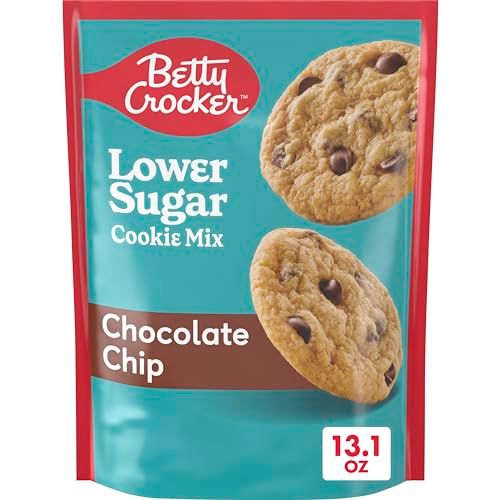 Betty Crocker Lower Sugar Cookie, Chocolate Chip Cookies, No Artificial Sweeteners, 13.1 oz