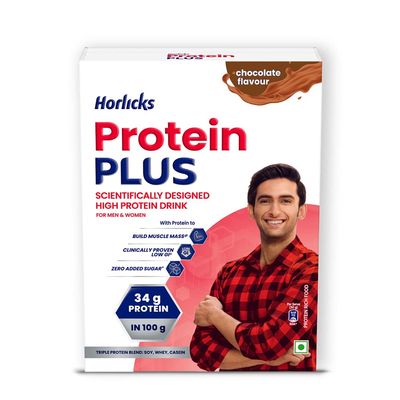 Horlicks Protein+ Health and Nutrition Drink - 400 g Pet Jar (Chocolate)