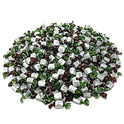 Chocolate Filled Mints - 6 lbs - Refreshing After Dinner Mint Hard Candies Filled with Chocolates - Bulk American Vintage Candy Assortment - Individually Wrapped, 96 oz.