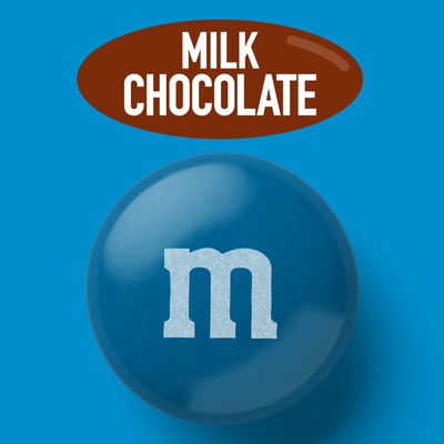 M&amp;MS Milk Chocolate Blue Chocolate Candy - 2lbs of Bulk Candy in Resealable Pack for Graduation, Wedding and 4th of July