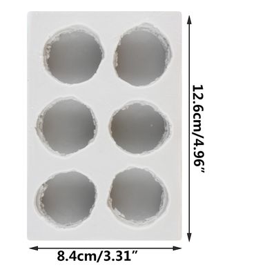 MINFEIDMS 6-Cavity 3D Macaron Hamburger Silicone Molds Macaroon Fondant Mold For Cake Decorating Cupcake Topper Chocolate Gum Paste Polymer Clay