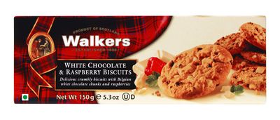 Walkers White Chocolate &amp; Raspberry Cookies - 5.3 oz